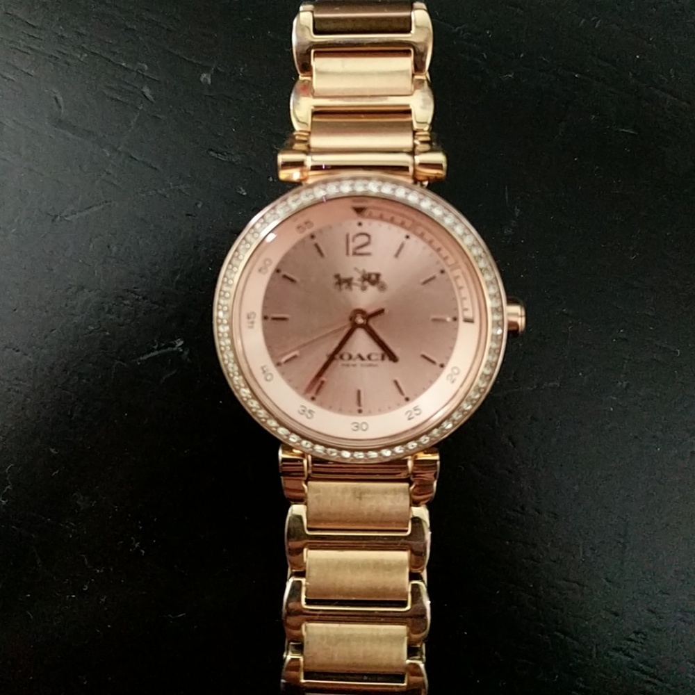 🔥Rose gold Coach watch